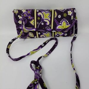 Vera Bradley Purple Paisley All in One Crossbody Wallet Clutch Purse
